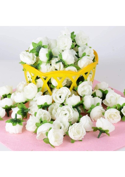 100 Adet 3 Cm'lik Yapay Bitki Gülleri Beyaz (Yurt Dışından) indirimleri