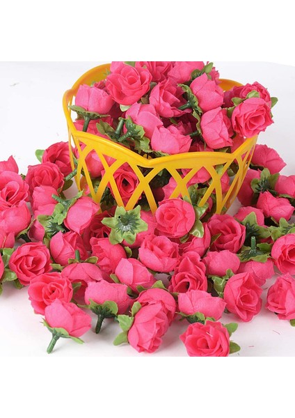 100 Adet 3 Cm'lik Yapay Bitki Gülleri Pembe Kırmızı (Yurt Dışından) fırsatları