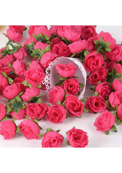 100 Adet 3 Cm'lik Yapay Bitki Gülleri Pembe Kırmızı (Yurt Dışından) indirimleri