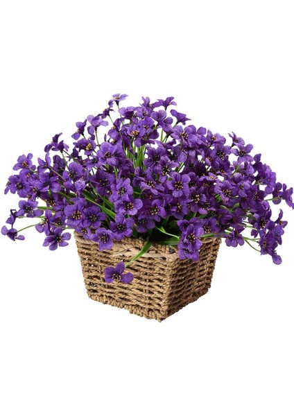 6 Adet Yapay Dekoratif Plastik Çiçek Mor (Yurt Dışından) modelleri