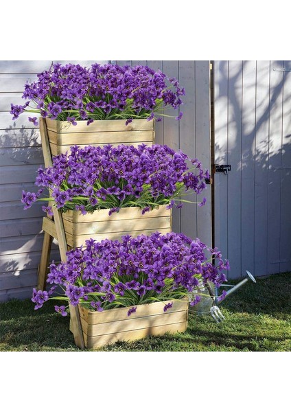 6 Adet Yapay Dekoratif Plastik Çiçek Mor (Yurt Dışından) fırsatları