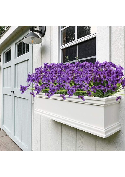 6 Adet Yapay Dekoratif Plastik Çiçek Mor (Yurt Dışından) indirimleri