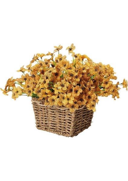 6 Adet Yapay Dekoratif Plastik Çiçek Sarı (Yurt Dışından) modelleri