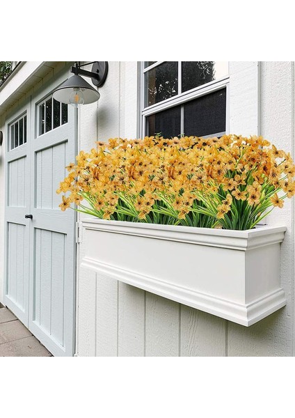 6 Adet Yapay Dekoratif Plastik Çiçek Sarı (Yurt Dışından) indirimleri