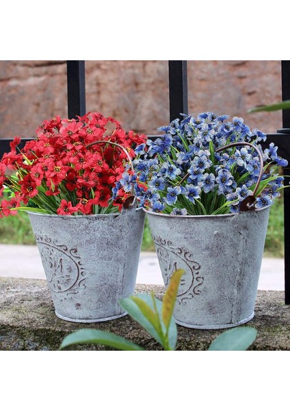 6 Adet Yapay Dekoratif Plastik Çiçek Kırmızı (Yurt Dışından) fiyatları