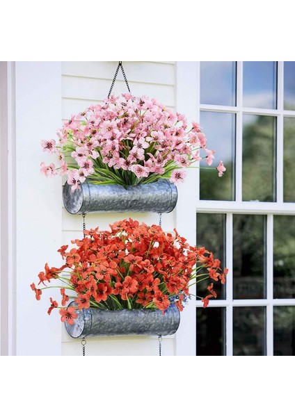 6 Adet Yapay Dekoratif Plastik Çiçek Pembe (Yurt Dışından) indirimleri