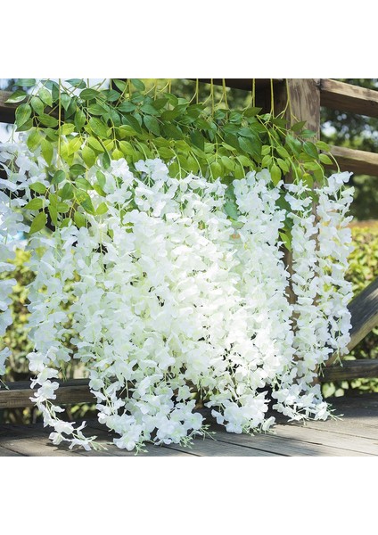 Yapay Morsalkım Asma Çelenk Asılı Çiçekler, 6'lı Beyaz Paket (Yurt Dışından) fiyatları