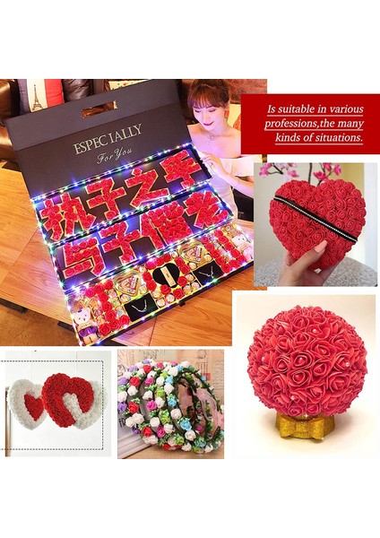 200 Yapay Köpük Çiçek Topu Kırmızı 3.5cm (Yurt Dışından) indirimleri