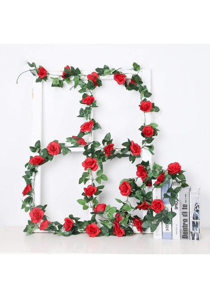 2 Paket 7,2 Fit Yapay Pembe Çelenk Asma Sarmaşıkları Kırmızı (Yurt Dışından) fırsatları