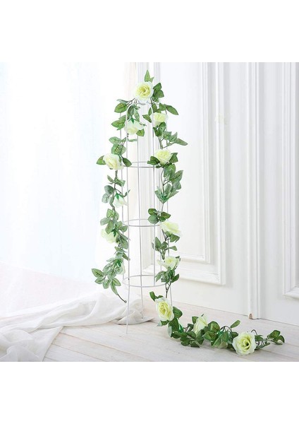 2 Paket 7,2 Fit Yapay Pembe Çelenk Asma Sarmaşıkları Beyaz (Yurt Dışından) fiyatları