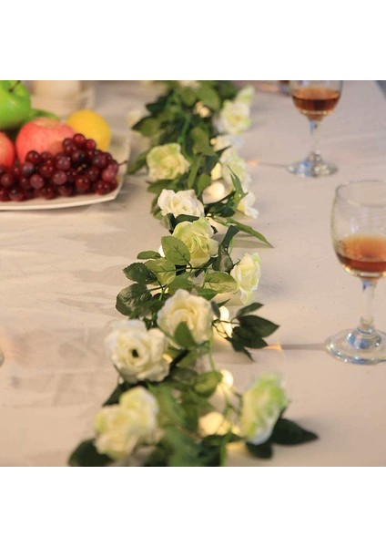 2 Paket 7,2 Fit Yapay Pembe Çelenk Asma Sarmaşıkları Beyaz (Yurt Dışından) fırsatları