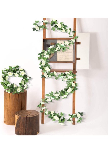 2 Paket 7,2 Fit Yapay Pembe Çelenk Asma Sarmaşıkları Beyaz (Yurt Dışından) indirimleri