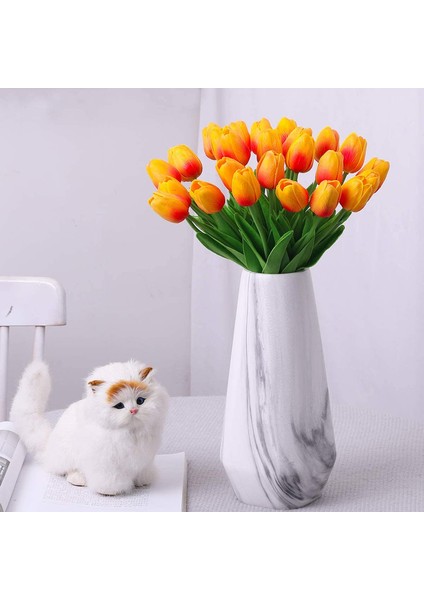 10 Yapay Çiçek Lale Turuncu (Yurt Dışından) fırsatları