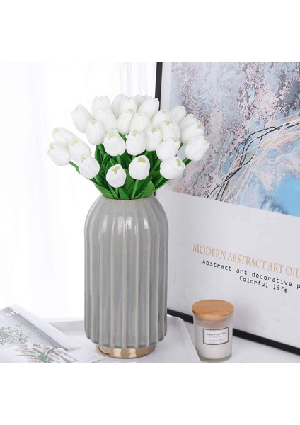 20 Adet Yapay Çiçek Lale Beyaz (Yurt Dışından) indirimleri