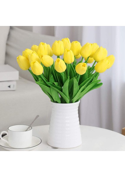 10 Yapay Çiçek Lale Sarı (Yurt Dışından) fırsatları