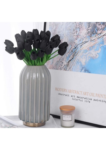 10 Adet Yapay Çiçek Lale Siyah (Yurt Dışından) fiyatları