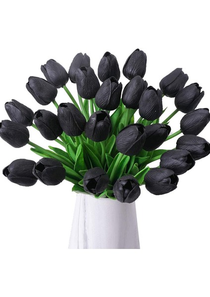 10 Adet Yapay Çiçek Lale Siyah (Yurt Dışından) fırsatları