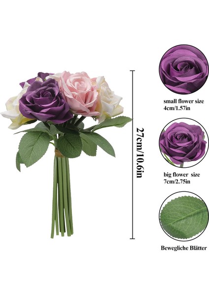 2 x 18 Baş Yapay Gül Buketi （eternity） (Yurt Dışından) fiyatları