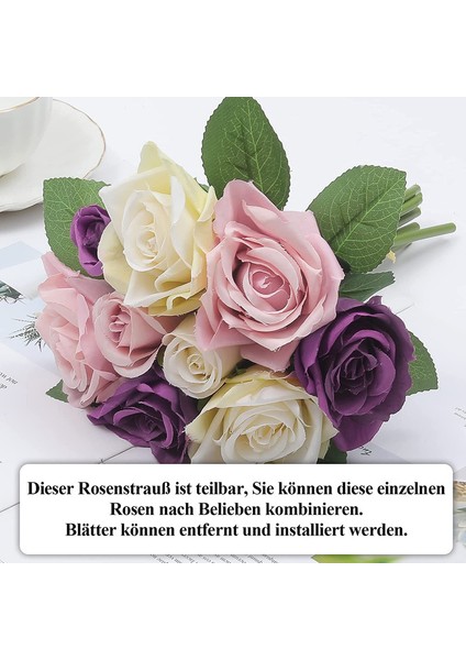 2 x 18 Baş Yapay Gül Buketi （eternity） (Yurt Dışından) modelleri