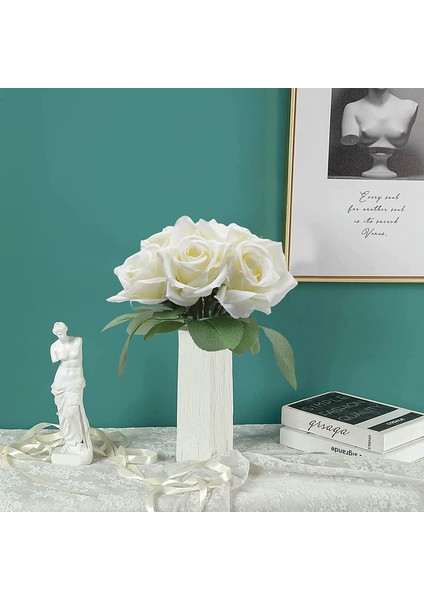 2 x 18 Baş Yapay Gül Buketi （lait Blanc） (Yurt Dışından) fırsatları