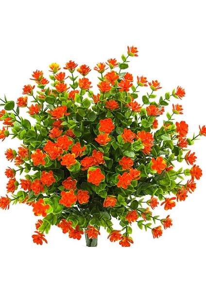 4'lü Uv Işınlarına Dalı Asma Yapay Çiçek Paketi Turuncu (Yurt Dışından)