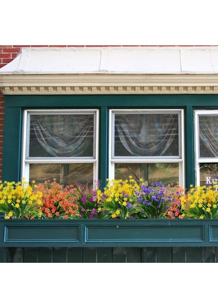 4'lü Uv Işınlarına Dalı Asma Yapay Çiçek Paketi Sarı (Yurt Dışından) fiyatları