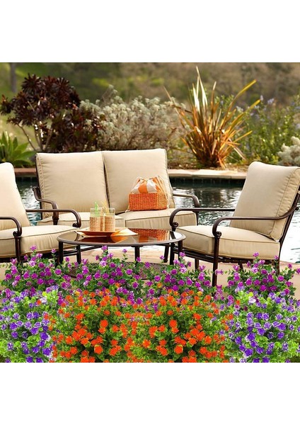 4'lü Uv Işınlarına Dalı Asma Yapay Çiçek Paketi Sarı (Yurt Dışından) fırsatları