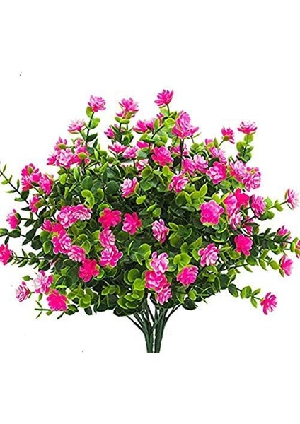 4'lü Uv Işınlarına Dalı Asma Yapay Çiçek Paketi Pembe (Yurt Dışından)