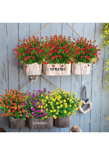 4'lü Uv Işınlarına Dalı Asma Yapay Çiçek Paketi Pembe (Yurt Dışından) indirimleri