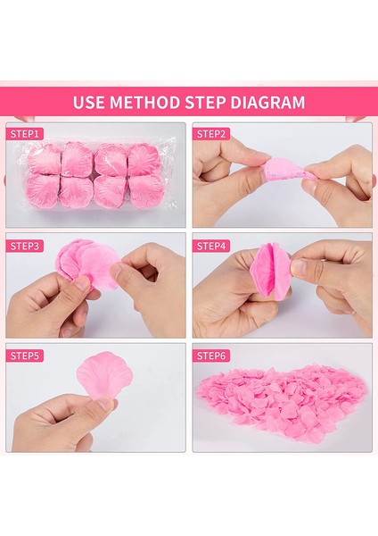 4000PCS Kırmızı Ipek Gül Yaprakları Pembe (Yurt Dışından) fiyatları