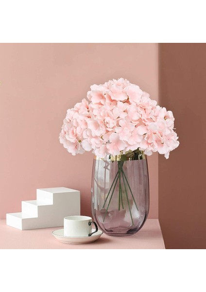 12 Adet Saplı Yapay Ortanca Açık Pembe (Yurt Dışından) fırsatları