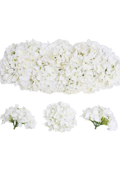 12 Adet Saplı Yapay Ortanca Beyaz (Yurt Dışından)