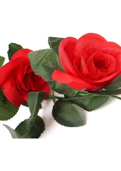 4 x 220 cm Yapay Gül Sarmaşığı Asma Çelenk 16 Gül, Kırmızı (Yurt Dışından) modelleri