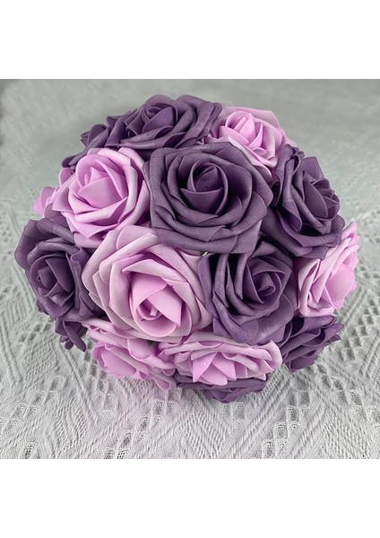 25 Adet Yapay Gül Saplı Köpük Gül Mor Pembe + Mor Fasulye Ezmesi (Yurt Dışından) modelleri