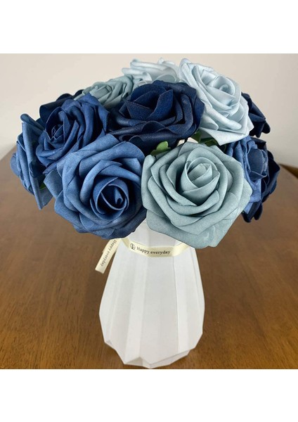 25 Adet Yapay Gül Saplı Köpük Gül Degrade Mavi (Yurt Dışından) modelleri