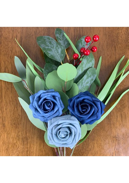 25 Adet Yapay Gül Saplı Köpük Gül Degrade Mavi (Yurt Dışından) fırsatları