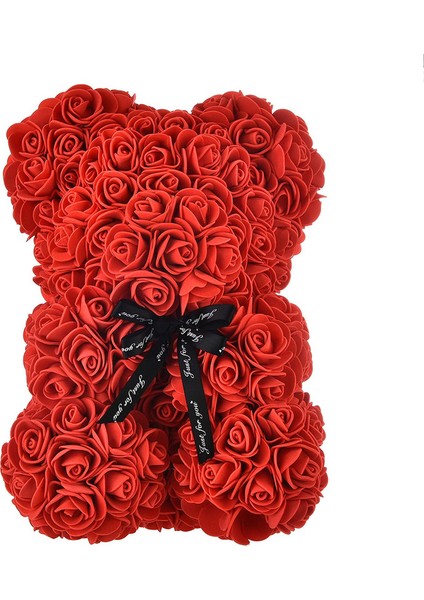 Rose Ayı Hediyesi Şeffaf Bir Hediye Kutusu ile Birlikte Gelir （kırmızı, 25CM） (Yurt Dışından) fırsatları