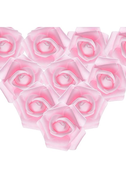 50 Adet Yapay Gül Başlık 7cm Açık Pembe (Yurt Dışından)
