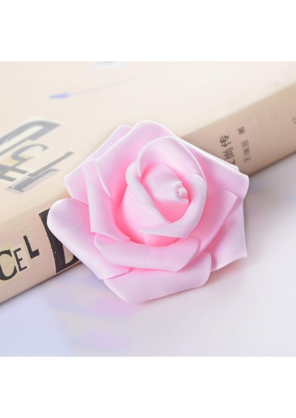 50 Adet Yapay Gül Başlık 7cm Açık Pembe (Yurt Dışından) modelleri