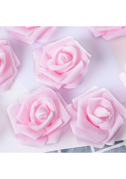 50 Adet Yapay Gül Başlık 7cm Açık Pembe (Yurt Dışından) fırsatları