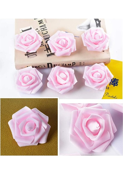 50 Adet Yapay Gül Başlık 7cm Açık Pembe (Yurt Dışından) indirimleri
