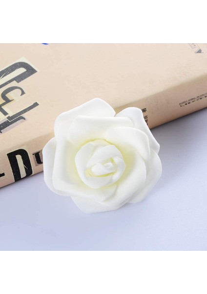 50 Adet Yapay Gül Başlık 7cm Sütlü (Yurt Dışından) indirimleri