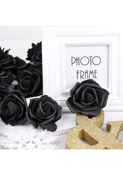 50 Adet Yapay Gül Başlık 7cm Siyah (Yurt Dışından) indirimleri
