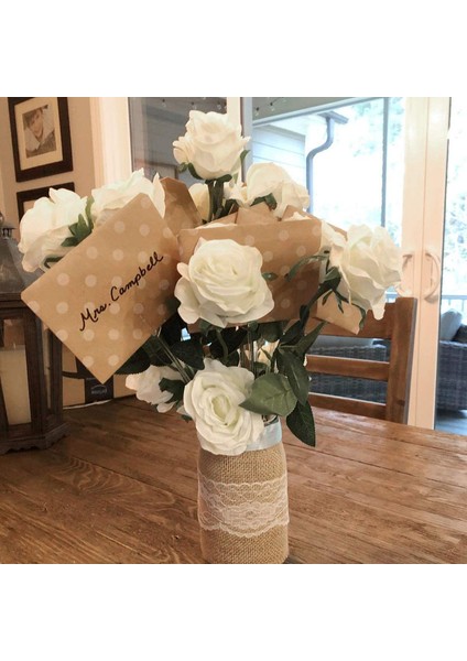 10 Adet Yapay Gül Buketi Beyaz Çiçek Açan Güller (Yurt Dışından) indirimleri
