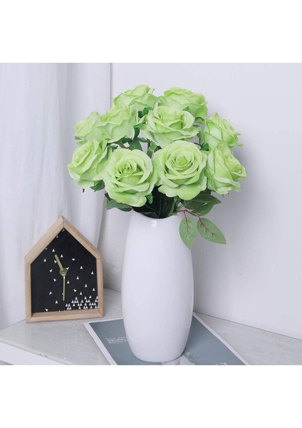 10 Adet Yapay Gül Ipek Çiçek Çiçek Buketleri Yeşil Çiçek Açan Güller (Yurt Dışından) fırsatları