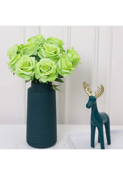 10 Adet Yapay Gül Ipek Çiçek Çiçek Buketleri Yeşil Çiçek Açan Güller (Yurt Dışından) indirimleri