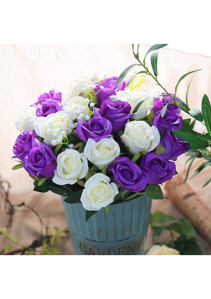 10 Adet Yapay Gül Ipek Çiçek Çiçek Buketleri Mor Çiçek Açan Güller (Yurt Dışından) indirimleri
