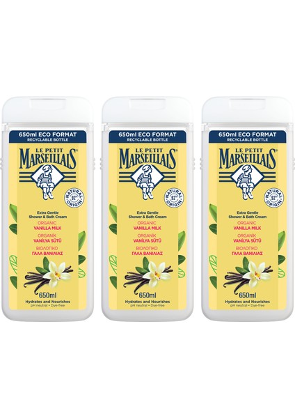 Vanilya Sütü Duş Jeli 650 Ml X3