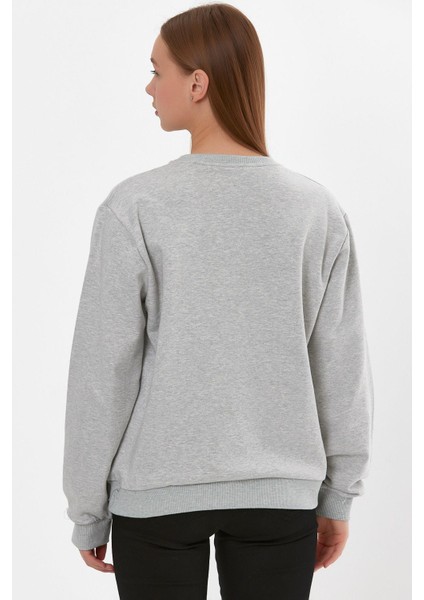 Baskılı Ribanalı Sweatshirt (E22-75600)