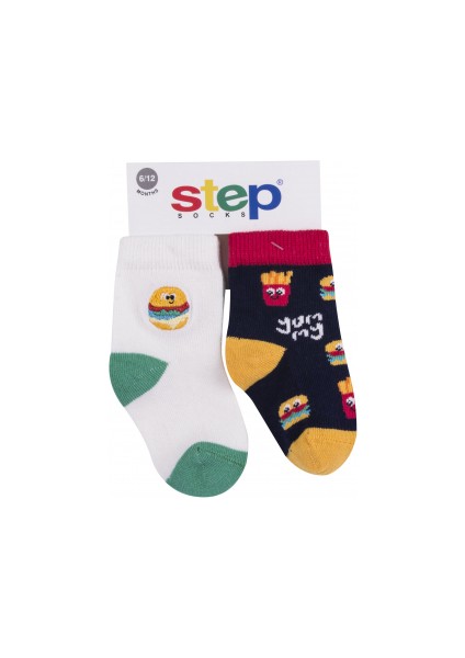 Erkek Bebek 2li Burger Çorap